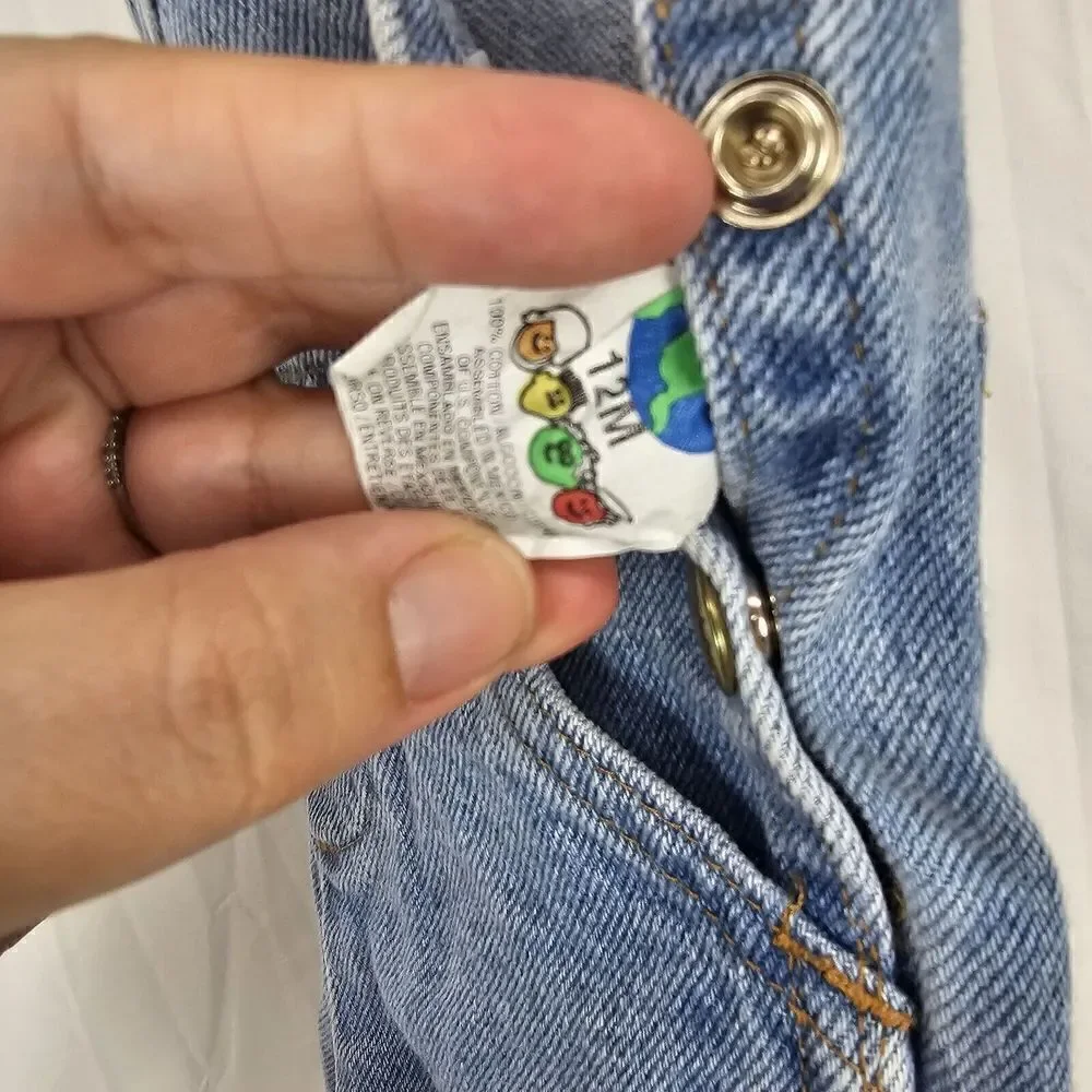 Vintage Liberty Blue Denim Baby Size 12 Months Overall
